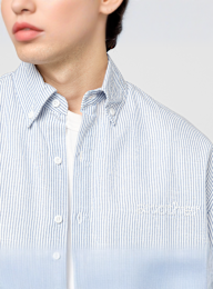 Another Cotton Lab, The Short Sleeve Shirt, blue, Image 3 of 6