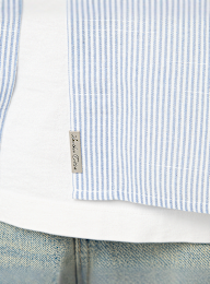 Another Cotton Lab, The Short Sleeve Shirt, blue, Image 4 of 6