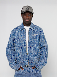 Karl Kani, Jeans Distressed Zip Denim Jacket, blue, Image 1 of 4