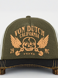 Von Dutch Originals, Distressed Trucker Cap California, green, Image 5 of 5