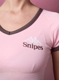 KAPPA x SNIPES, KAPPA x SNIPES Rib T-Shirt, light pink, Image 3 of 4