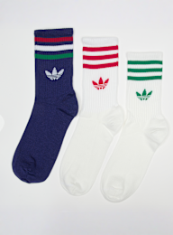 adidas Originals, 3 PACK - 3 Stripes Crew Socks, multi-colour, Image 1 of 2