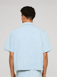 Urban Classics, Pinstriped Casual Denim Overshirt, blue, Image 2 of 2