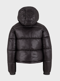 Urban Classics, Boys Shiny Puffer Jacket With Hood, zwart, Afbeelding 2 van 3