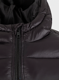 Urban Classics, Boys Shiny Puffer Jacket With Hood, black, Image 3 of 3