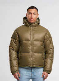 Urban Classics, Shiny Puffer Jacket With Hood magnet, brown, Image 1 of 5