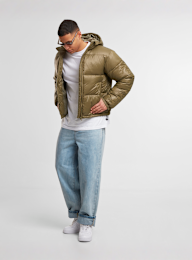 Urban Classics, Shiny Puffer Jacket With Hood magnet, green, Image 5 of 5