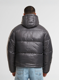 Urban Classics, Shiny Puffer Jacket With Hood magnet, black, Image 2 of 5