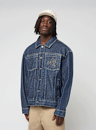 New Era, Script Denim Jacket, blue, Image 1 of 4