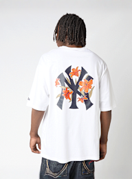 New Era, MLB Floral Oversized Tee, white, Image 1 of 6