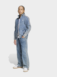 adidas Originals, Firebird Loose Denim Track Top, blue, Image 5 of 5