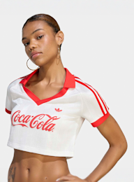 adidas Originals, Adidas Coca-Cola Cropped Jersey, white, Image 3 of 5