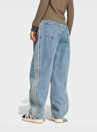 adidas Originals, High Rise Barrel Leg Denim Pant, blue, Image 2 of 5