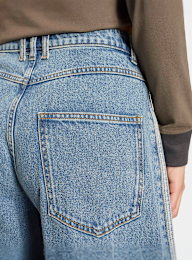 adidas Originals, High Rise Barrel Leg Denim Pant, blue, Image 4 of 5