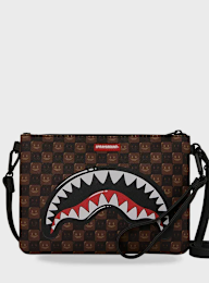SPRAYGROUND, Sharks in Paris WTF Bubble Clutch, brown, Image 1 of 4