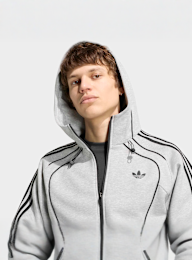 adidas Originals, Spacer Fullzip Hoodie, grey, Image 3 of 5