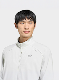 adidas Originals, Tech Trefoil Essentials Hooded Full Zip Track Top, grey, Image 3 of 5