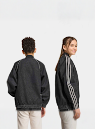 adidas Originals, Superstar Loose Denim Track Top, black, Image 2 of 4