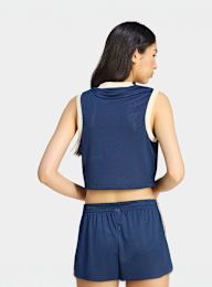 adidas Originals, Linear Mesh Tank, blue, Image 2 of 5