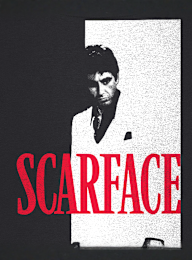 Mister Tee, Scarface Poster Fluffy Hoodie, black, Image 3 of 4