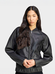adidas Originals, Pleather Superstar Tracktop, black, Image 1 of 5