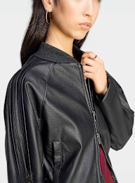 adidas Originals, Pleather Superstar Tracktop, black, Image 4 of 5