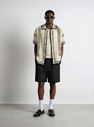 Burocs, Crochet Bicolor Shirt, beige, Image 3 of 3