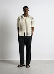 Burocs, Crochet Striped Shirt, beige, Image 3 of 3
