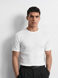 Burocs, Slim Rib T-Shirt, white, Image 1 of 3
