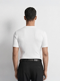 Burocs, Slim Rib T-Shirt, white, Image 2 of 3