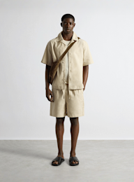 Burocs, Linen Blend Shorts, beige, Image 3 of 3