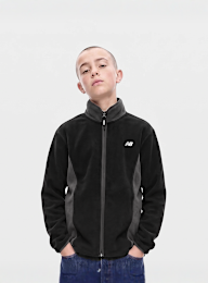 New Balance, Borg Full Zip Through Funnel Jacket, black, Image 1 of 5
