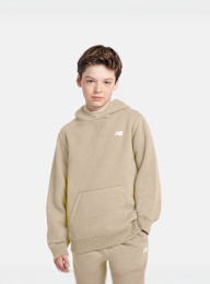 New Balance, Brush Back Small Logo Hoodie, beige, Image 1 of 4