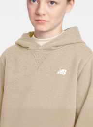 New Balance, Brush Back Small Logo Hoodie, beige, Image 3 of 4