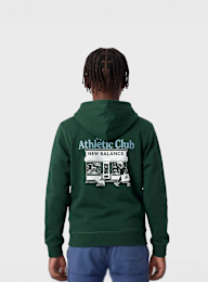 New Balance, Sports Club Graphic Zip Hoodie, green, Image 2 of 5