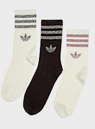 adidas Originals, 3 PACK - 3-Stripes Glitter Crew Socks, multi-colour, Image 1 of 2