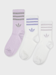 adidas Originals, 3 PACK - 3 Stripes Glitter Crew, multi-colour, Image 1 of 2