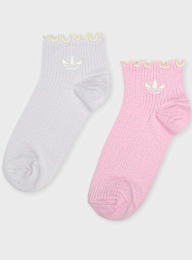 adidas Originals, 2 PACK - Ruffle Quarter Socks, multi-colour, Image 1 of 2