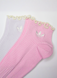 adidas Originals, 2 PACK - Ruffle Quarter Socks, multi-colour, Image 2 of 2