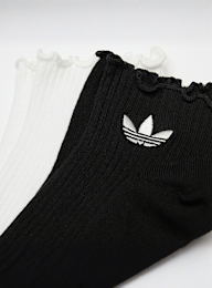 adidas Originals, 2 PACK - Ruffle Quarter Socks, black, Image 2 of 2