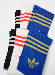 adidas Originals, 6 PACK - 3 Stripes Crew Socks, multi-colour, Image 2 of 2