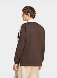 adidas Originals, 3-Stripes Rugby Longsleeve Polo, brown, Image 2 of 5