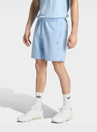 adidas Originals, Tech Trefoil Essentials Polyester Shorts, blue, Image 1 of 5