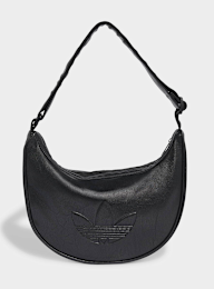adidas Originals, Adicolor Half Crescent Bag Metallic PU, black, Image 1 of 6