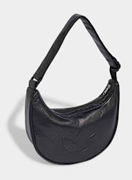 adidas Originals, Adicolor Half Crescent Bag Metallic PU, black, Image 3 of 6