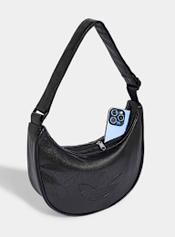 adidas Originals, Adicolor Half Crescent Bag Metallic PU, black, Image 4 of 6