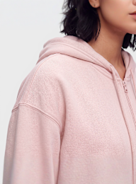 New Balance, Trackside Fleece Full Zip, Pink, Image 3 of 4