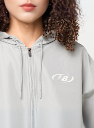 New Balance, Trackside Woven Jacket, grey, Image 3 of 5