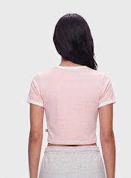 New Balance, Trackside Ringer T-Shirt, Pink, Image 2 of 4