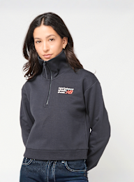 New Balance, Athletics Premium Logo Oversized Half Zip, blue, Image 1 of 4